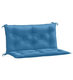 Coussins de banc de jardin lot de 2 bleu mélangé tissu