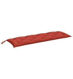 Coussin de banc de jardin rouge mélangé 150x50x7 cm tissu