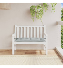 Coussin de banc de jardin gris clair mélangé 100x50x7 cm tissu