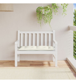 Coussin de banc de jardin crème mélangé 100x50x7 cm tissu