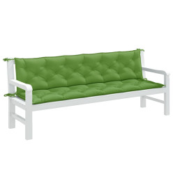 Coussins de banc de jardin lot de 2 vert mélangé tissu