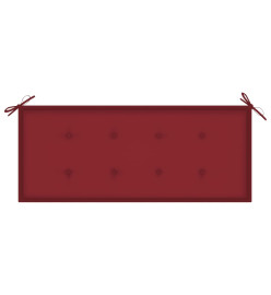 Banc de jardin 2 places avec coussin 120 cm Bois d'eucalyptus
