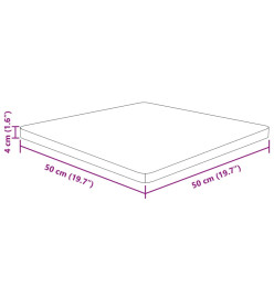 Dessus de table carré 50x50x4 cm Bois chêne massif non traité