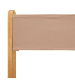 Ensemble de bistro 3 pcs taupe tissu et bois massif