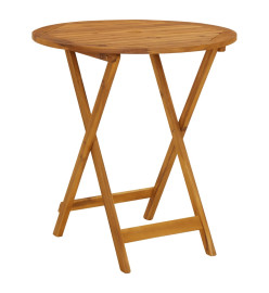 Ensemble de bistro 3 pcs blanc crème tissu et bois massif