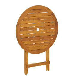 Ensemble de bistro 3 pcs blanc crème tissu et bois massif