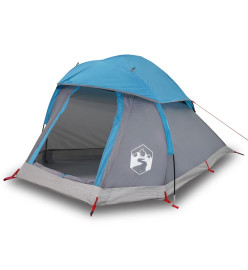 Tente de camping à dôme 1 personne bleu imperméable