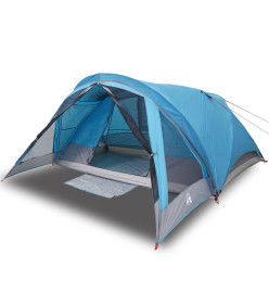 Tente de camping de cabine 4 personnes bleu imperméable