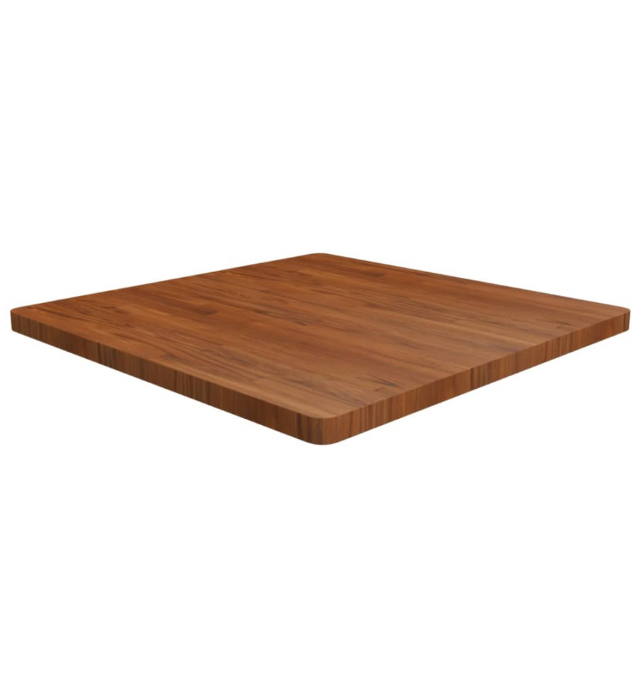 Dessus de table carré Marron foncé 90x90x4cm Bois chêne traité