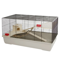 Kerbl Cage pour petits animaux Gabbia 100x53x55 cm Taupe et rouge