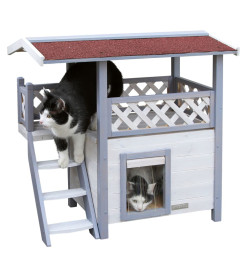 Kerbl Maison pour chats Lodge Ontario 77x50x73 cm Gris clair