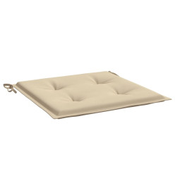 Coussins de chaise de jardin lot de 2 beige 50x50x3 cm