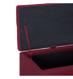 Banc avec compartiment de rangement 116 cm Bordeaux Polyester