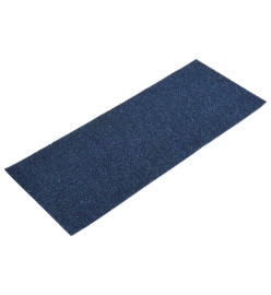 Tapis d'escalier autocollants Rectangulaire 15 pcs 60x25cm Bleu