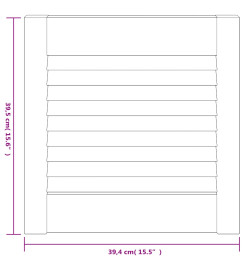 Porte d'armoire à persiennes blanc 39,5x39,4 cm pin massif