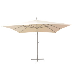 Parasol 300 x 300 cm Poteau en Aluminium Sable