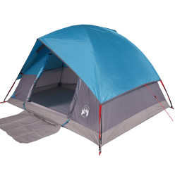 Tente de camping à dôme 3 personnes bleu imperméable