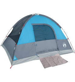 Tente de camping à dôme 3 personnes bleu imperméable