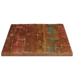 Dessus de table 80x60x3,8 cm rectangulaire bois massif récupéré