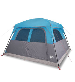 Tente de cabine familiale 6 personnes bleu imperméable