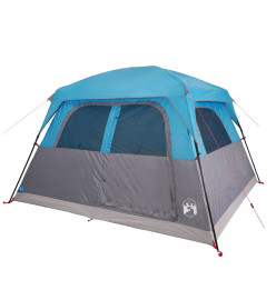 Tente de cabine familiale 6 personnes bleu imperméable