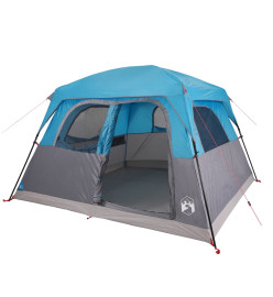 Tente de cabine familiale 6 personnes bleu imperméable