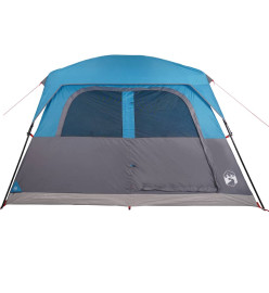 Tente de cabine familiale 6 personnes bleu imperméable