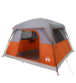 Tente de camping de cabine 4 personnes orange imperméable