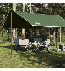 Bâche de camping vert 430x380x210 cm imperméable