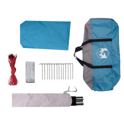 Bâche de camping bleu 460x305x210 cm imperméable