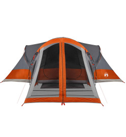 Tente familiale tipi 8 personnes gris et orange imperméable