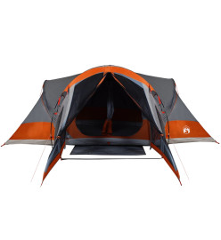 Tente familiale tipi 8 personnes gris et orange imperméable