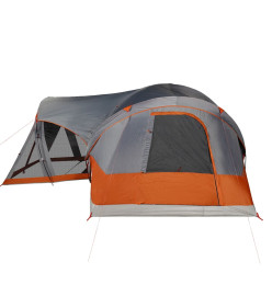 Tente familiale tipi 8 personnes gris et orange imperméable