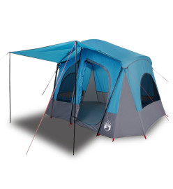 Tente de camping de cabine 5 personnes bleu imperméable