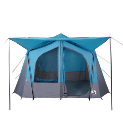 Tente de camping de cabine 5 personnes bleu imperméable