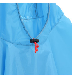 Poncho de pluie avec capuche design 2 en 1 bleu 223x145 cm