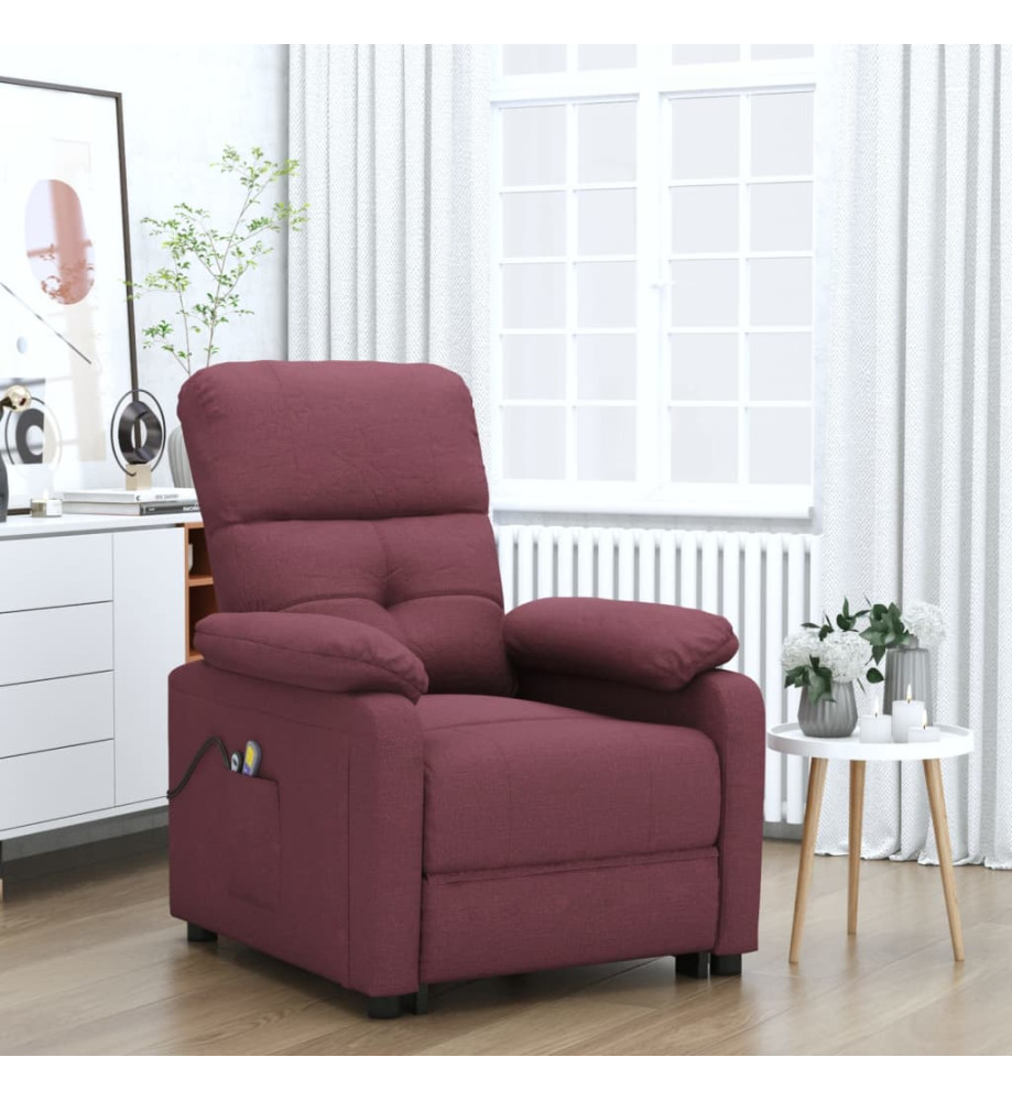 Fauteuil électrique de massage Violet Tissu