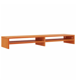 Support de moniteur marron miel 100x24x13 cm bois de pin solide