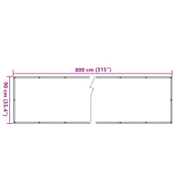 Écran d'intimité de jardin aspect de plante vert 800x90 cm PVC