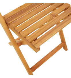 Chaises de jardin pliantes lot de 8 taupe tissu et bois massif
