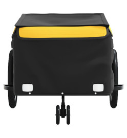 Remorque de vélo noir et jaune 45 kg fer