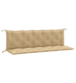 Coussins de banc de jardin lot de 2 beige mélangé tissu