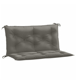 Coussins de banc de jardin lot de 2 gris foncé mélangé tissu