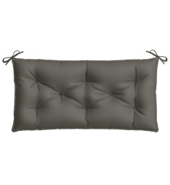 Coussins de banc de jardin lot de 2 gris foncé mélangé tissu