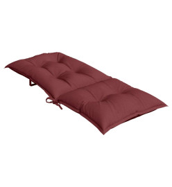 Coussins de chaise dossier haut lot de 2 rouge bordeaux mélangé