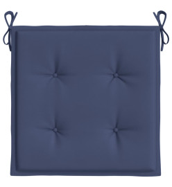 Coussins de palette lot de 2 bleu marine 40x40x3 cm