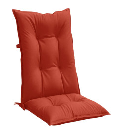 Coussins de chaise à dossier haut lot de 4 rouge mélangé tissu