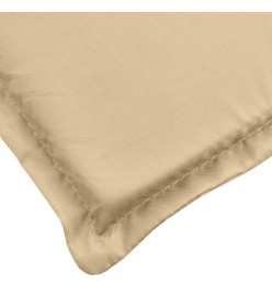 Coussins de chaise à dossier bas lot de 2 beige mélangé tissu