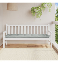 Coussin de banc de jardin gris clair mélangé 180x50x7 cm tissu