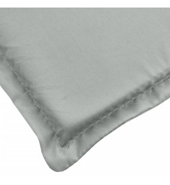 Coussin de banc de jardin gris clair mélangé 180x50x7 cm tissu